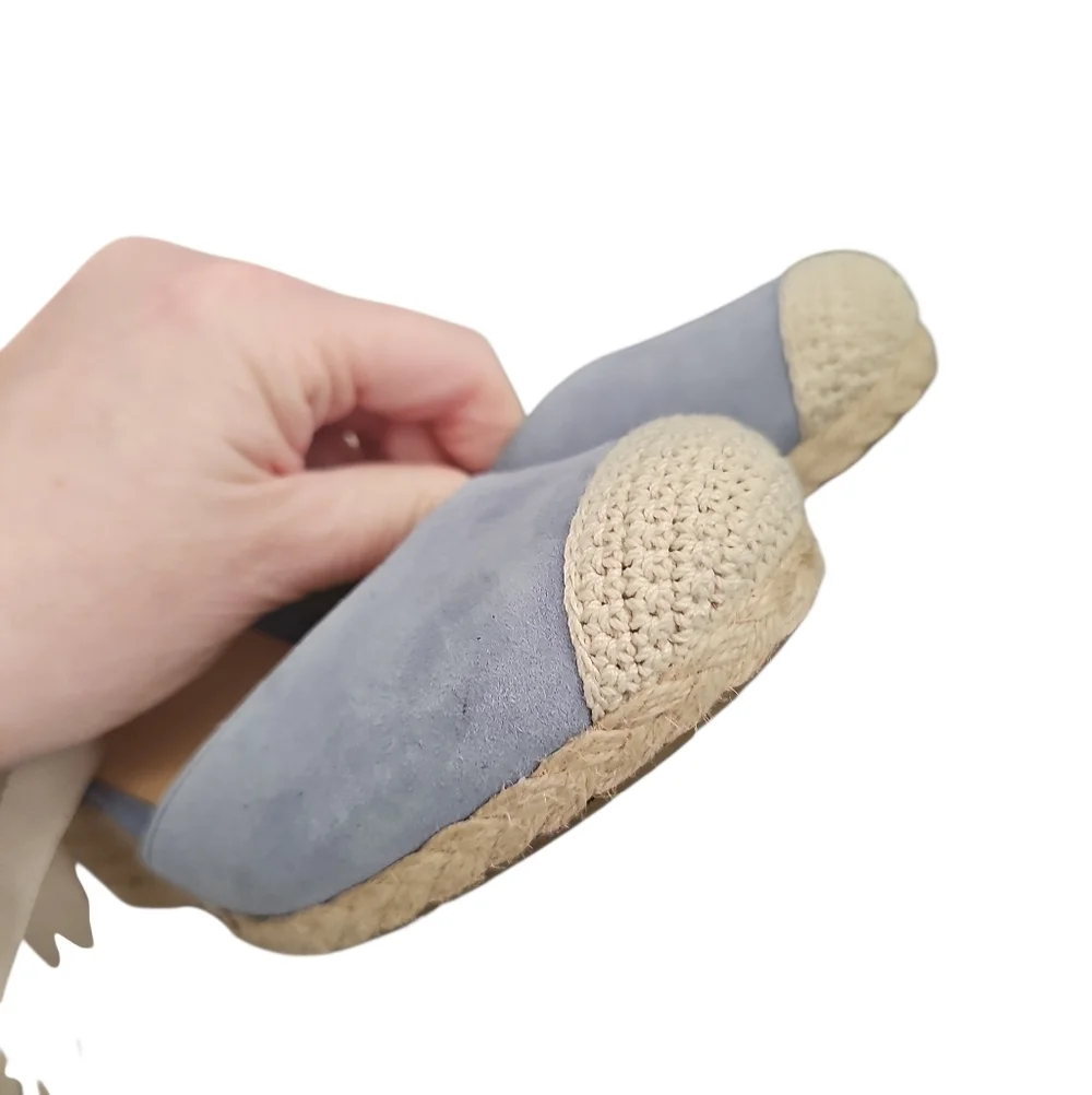 Vionic MARIS Blue Espadrille Wedge Sandals SZ 6